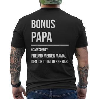 Bonuspapa Bonus Papa Step Dad S T-Shirt mit Rückendruck - Seseable