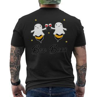 Boo Bees Wine Tee Couples Halloween Costume Boo Bees Sweatshirt Mens Back Print T-shirt - Thegiftio UK