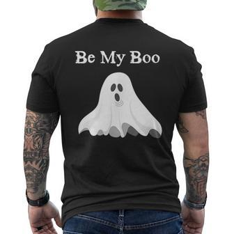 Be My Boo Ghost Men's T-shirt Back Print - Monsterry