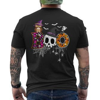 Boo Skull Own Witch's Hat And Ghost Halloween Costume Mens Back Print T-shirt - Thegiftio UK