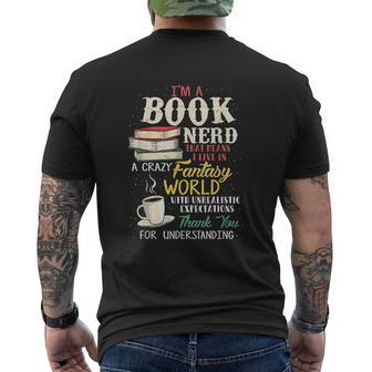 I Am A Book Nerd Book Lover Mens Back Print T-shirt - Seseable