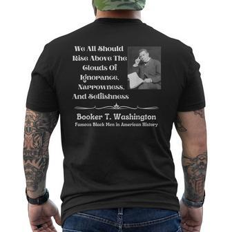 Booker T Washington We Should Rise Above Black History Men's T-shirt Back Print - Monsterry UK