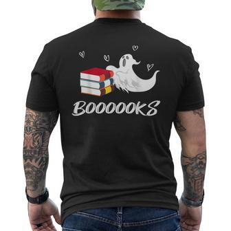 Books Boooooks Ghost Loving Cute Humor Parody Men's T-shirt Back Print - Monsterry UK