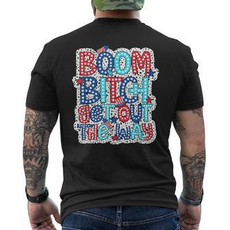 Boom Bitch Get Out The Way 4Th Of July Dalmatian Dots Men's T-shirt Back Print - Monsterry