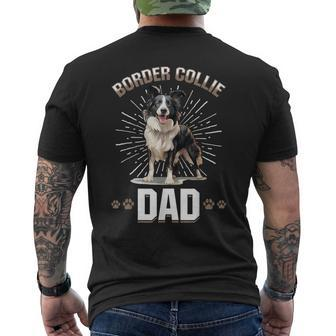Border Collie Hund – Border Collie Dad T-Shirt mit Rückendruck - Seseable