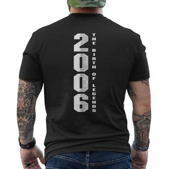 Born In 2006 The Birth Of Legends Anniversary Birthday Men's T-shirt Back Print - Monsterry CA