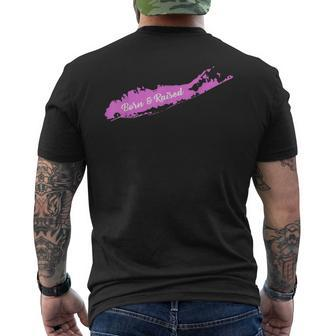 Born And Raised Long Island Ny T Men's T-shirt Back Print - Monsterry CA