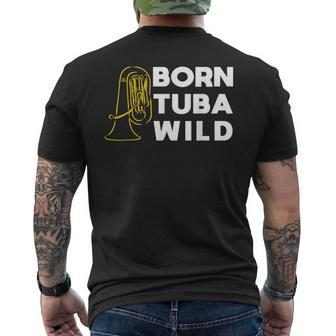 Born Tuba Wild Lustiges Bass T-Shirt mit Rückendruck - Seseable