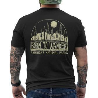 Born To Wander America's National Park Men's T-shirt Back Print - Seseable