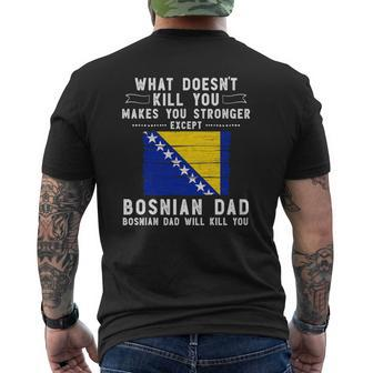 Bosnia & Herzegovina Dad For Men Father's Day Mens Back Print T-shirt | Mazezy AU