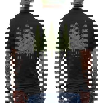 Bosque Pinos Naturaleza Al Aire Libre Camping Senderismo A Camiseta Hombre Estampado Espalda - Regaloses