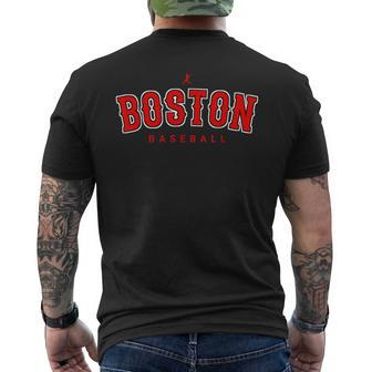 Boston City Baseball Retro Vintage Baseball Lover Men's T-shirt Back Print | Mazezy CA