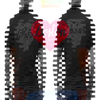 Boston Heart Men's T-shirt Back Print | Mazezy
