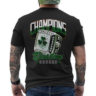 Boston World Champions Ring 2024 Men's T-shirt Back Print - Monsterry