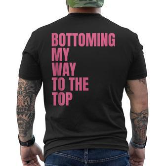 Bottoming My Way To The Top Lgbtq Gay Pride Men's T-shirt Back Print - Monsterry UK
