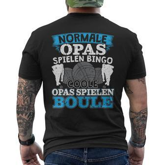 Boule Grandpa Petanque & Boccia Boule Game T-Shirt mit Rückendruck - Seseable