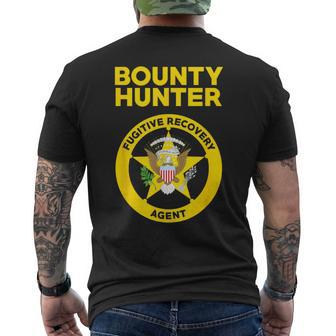 Bounty Hunter For Fugitive Recovery Agents Leo Men's T-shirt Back Print - Monsterry