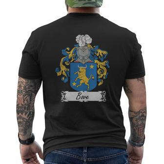 Bove Family Crest Italian Family Crests Mens Back Print T-shirt - Seseable
