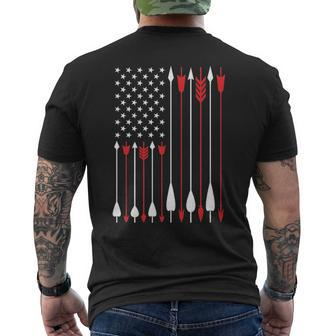 Bow Hunting Usa American Flag Archery Bow Hunter Men's T-shirt Back Print | Mazezy