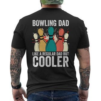 Bowling Dad Vintage Father's Day For Bowler Men's T-shirt Back Print - Seseable