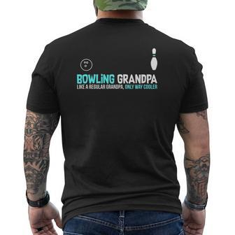 Bowling Grandpa Cute League Mens Back Print T-shirt | Mazezy