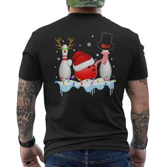 Bowling With Me Merry Xmas Mens Back Print T-shirt - Thegiftio UK
