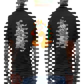 Bowser King Koopa Mens Back Print T-shirt - Seseable