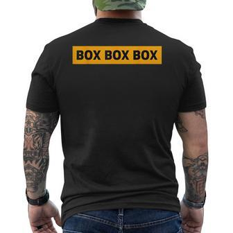 Box Box Box Formula Racing Radio Pit Box Box Box Men's T-shirt Back Print - Thegiftio UK