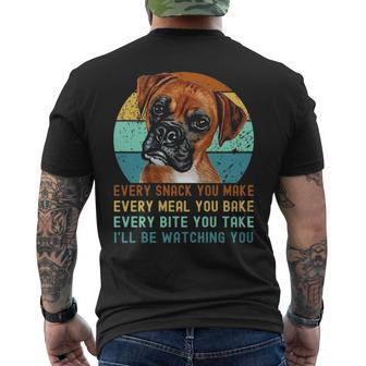 Boxer Dog Every Snack You Make Men's T-shirt Back Print | Mazezy