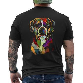Boxer For A Boxer Mom Men's T-shirt Back Print | Mazezy