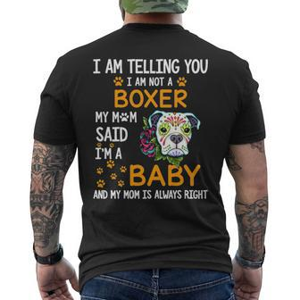 Boxer Said Mom Men's T-shirt Back Print | Mazezy