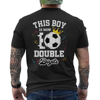 This Boy Is Now 10 Double Digits Soccer Lover Bday Men's T-shirt Back Print - Thegiftio UK