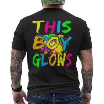 This Boy Glows Cute Boys Man Son Party Team Men's T-shirt Back Print - Seseable