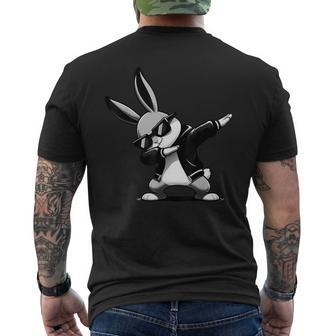 Boy Kid Easter Day Dabbing Bunny Rabbit Hip Hop Easter Baket Men's T-shirt Back Print | Mazezy