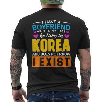 I Have A Boyfriend Who Is My Bias K-Pop Lover K-Drama Korean Men's T-shirt Back Print - Monsterry CA