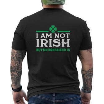 My Boyfriend Is Irish Couple St Patricks Day Mens Back Print T-shirt - Thegiftio UK