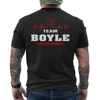 Boyle Surname Family Name Team Boyle Lifetime Member Men's T-shirt Back Print - Seseable