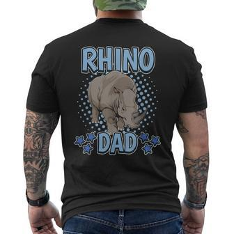 Boys Rhino Dad Rhinoceros Quote Father's Day Rhinos Men's T-shirt Back Print - Monsterry DE