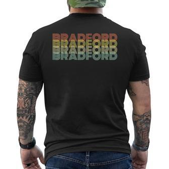 Bradford Retro Home Vintage City Hometown Men's T-shirt Back Print - Monsterry