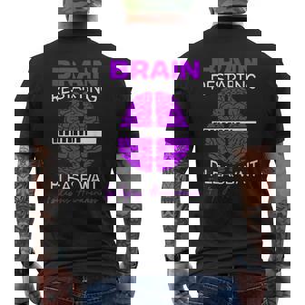 Brain Restarting Please Wait Epileptic Epilepsy Awareness Men's T-shirt Back Print - Thegiftio