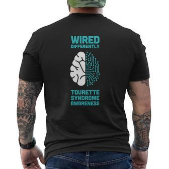 Brain Wired Differently Tourette Syndrome Awareness T-Shirt Mens Back Print T-shirt - Seseable