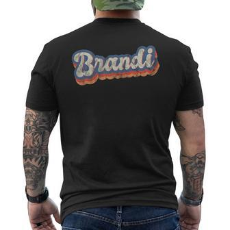 Brandi Personalized Name Custom Lettering 70'S Men's T-shirt Back Print - Monsterry