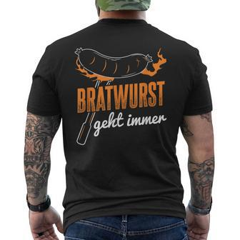 Bratwurst Geht Immer Bbq Grill T-Shirt mit Rückendruck - Seseable