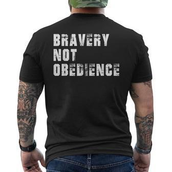 Bravery Not Obedience Men's T-shirt Back Print - Monsterry