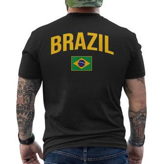 Brazil Flag Of Brasil Throwback Classic Men's T-shirt Back Print - Monsterry DE