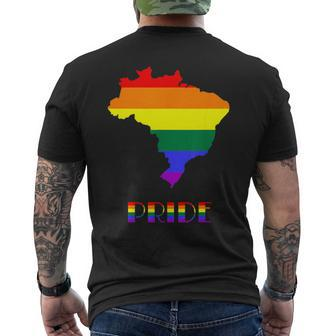 Brazil Pride Lgbt Pride Gay Pride Month Lesbian Lgbtq Men's T-shirt Back Print - Monsterry