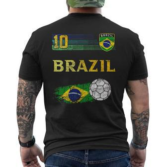 Brazil Soccer Fans Jersey Brazilian Flag Football Men's T-shirt Back Print - Monsterry AU