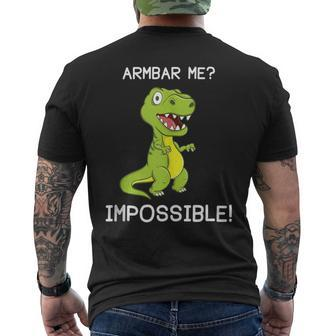 Brazilian Jiu-Jitsu Bjj Armbar T-Rex Dinosaur Men's T-shirt Back Print - Monsterry AU