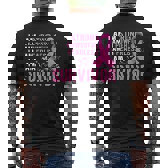 Breast Cancer Survivor Month Support Breast Cancer Awarenes Mens Back Print T-shirt - Thegiftio