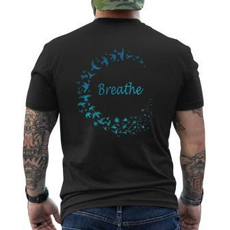 Breathe Gym Yoga Just Breathe Inhale Exhale Mens Back Print T-shirt | Mazezy